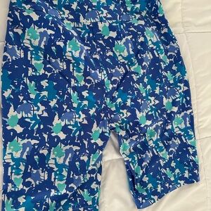 Blue and Green Patterned Shorts